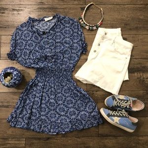 Blue Tunic/Super Mini Goodnight Macaroon